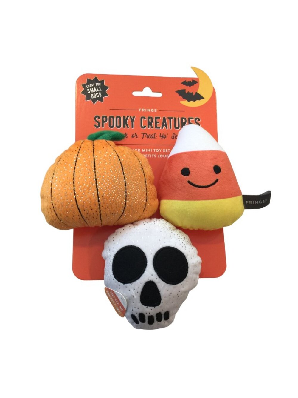 Halloween Dog Toys Spooky Creatures Trick or Treat Yo' Self Squeaker Set of 3